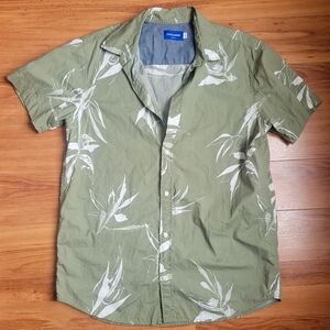 Jack & Jones Olive Leaf Print Men's Shirt